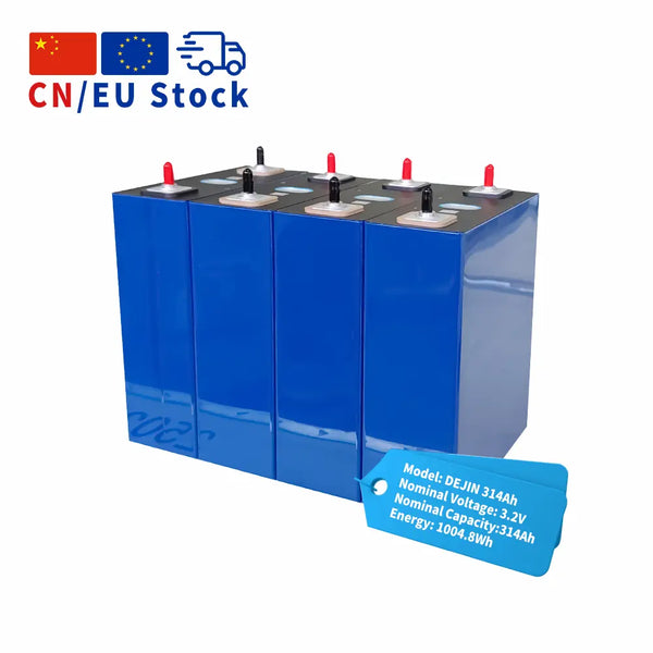Cellules de batterie DEJIN 314 Ah LiFePO4–Qualité A+ avec code QR