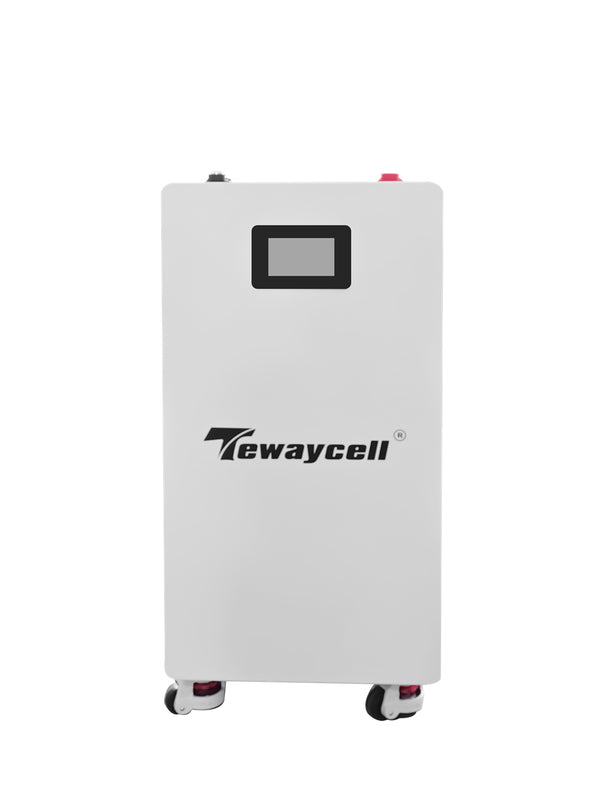 Tewaycell DIY Case Kit 51.2V 280Ah 304Ah 314Ah LiFePO4 Battery Case with JK 200A BMS, Circuit Breaker, 2A Active Balance Vertical DIY Battery Box