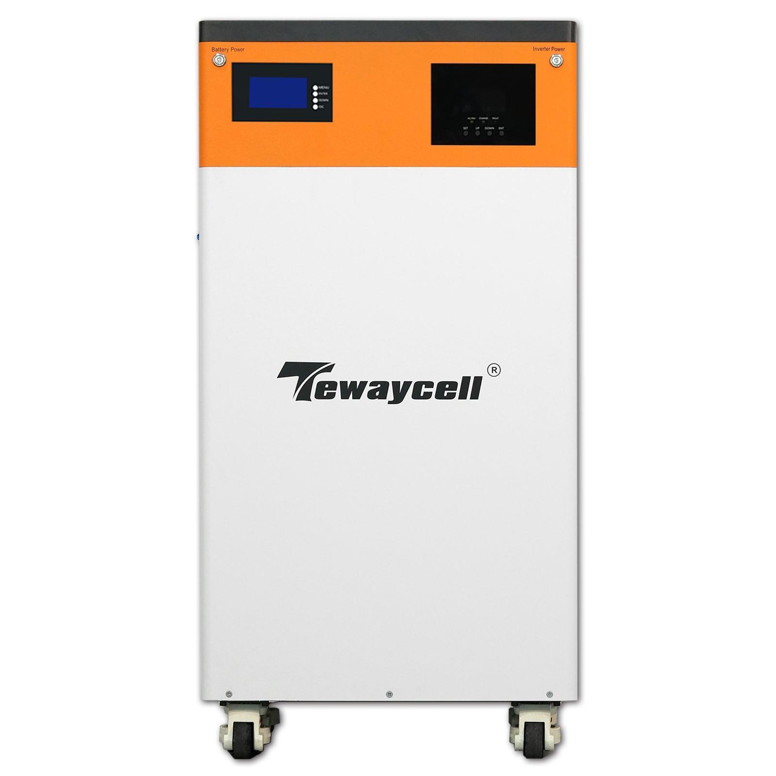 Tewaycell 48V 51.2V 300Ah 15Kwh All-in-one Mobile ESS Built-in 5KW Hyb