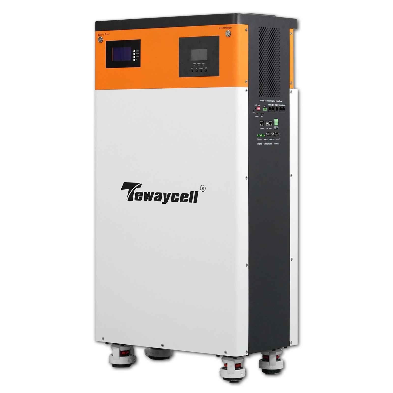 Tewaycell 48V 51.2V 300Ah 15Kwh All-in-one Mobile ESS Built-in 5KW Hyb