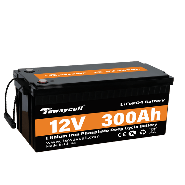 Tewaycell 12V 300AH LiFePO4 akkumulátor, beépített Samrt BMS Bluetooth-al