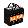 Tewaycell 12V 50AH LiFePO4 akkumulátor, beépített Samrt BMS Bluetooth-al
