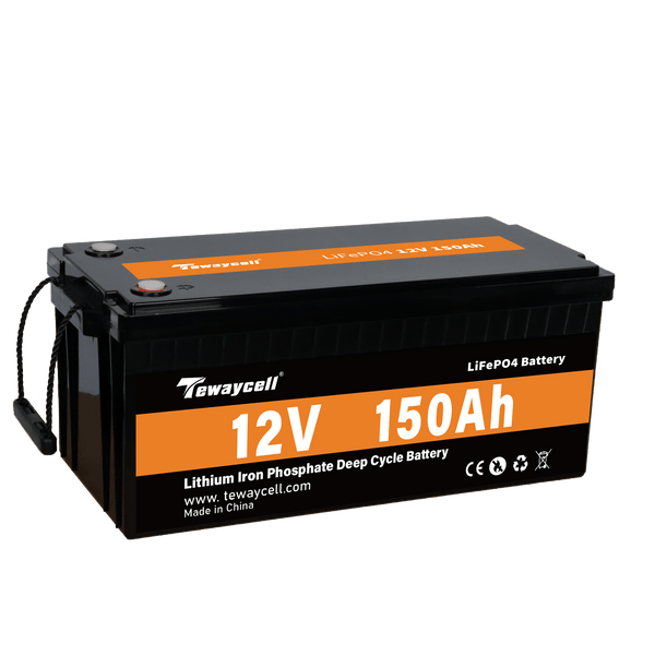 Batterie Tewaycell 12V 150AH LiFePO4 intégrée Samrt BMS avec Bluetooth