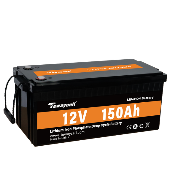 Tewaycell 12V 150AH LiFePO4 Battery Built-in Samrt BMS With Bluetooth